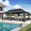 Steel double roof for backyard
