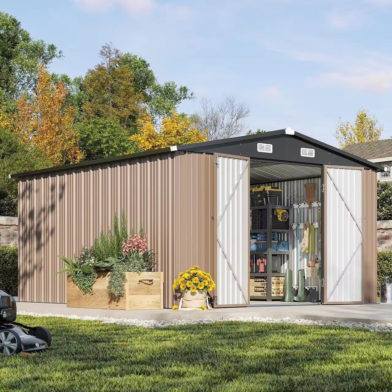 Outside storage shed
