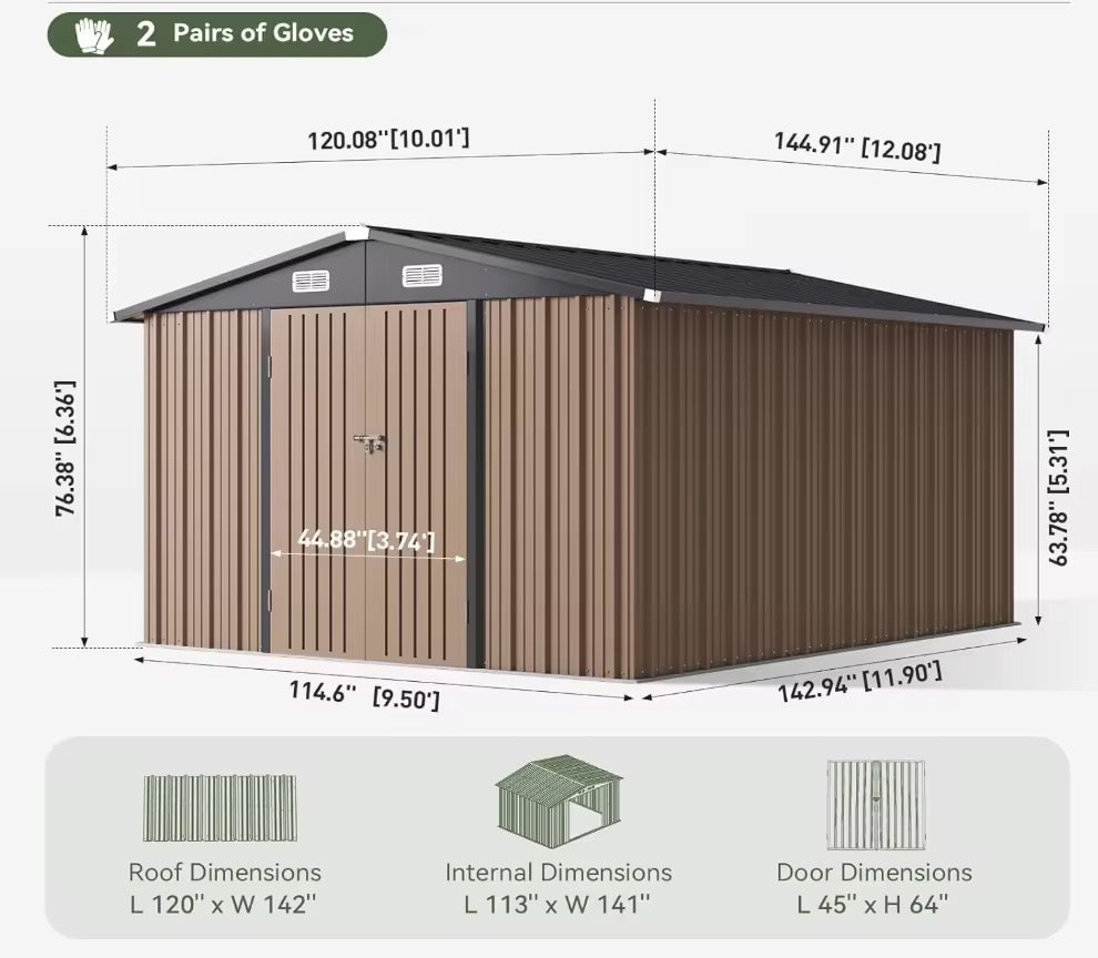 Outside storage shed
